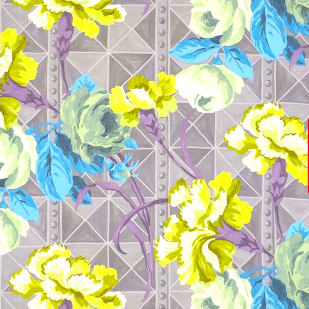 DESIGNERS GUILD fabric large remnant. DUJARDIN pattern in the color Jade.